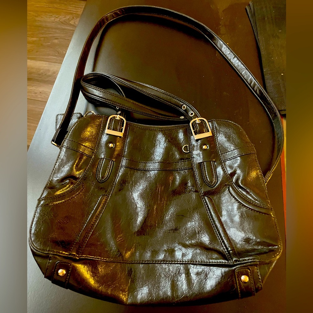 Pre-owned Vintage Maxx New York Black Leather Handbag